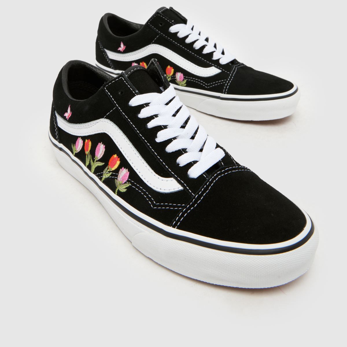 Vans Old Skool Tulips in Black & pink Vans Old Skool Tulips 4