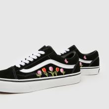 Vans Old Skool Tulips in Black & pink Vans Old Skool Tulips,4 of 4