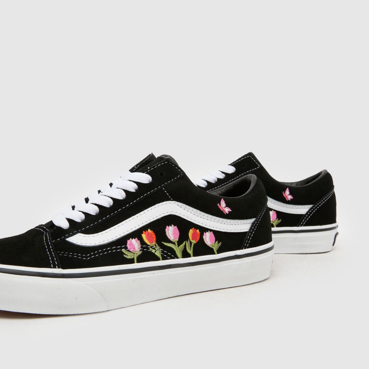 Vans Old Skool Tulips in Black & pink Vans Old Skool Tulips 7