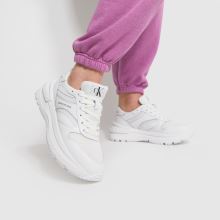 Womens White CALVIN KLEIN Runner Lace Up Sneaker Trainers | schuh