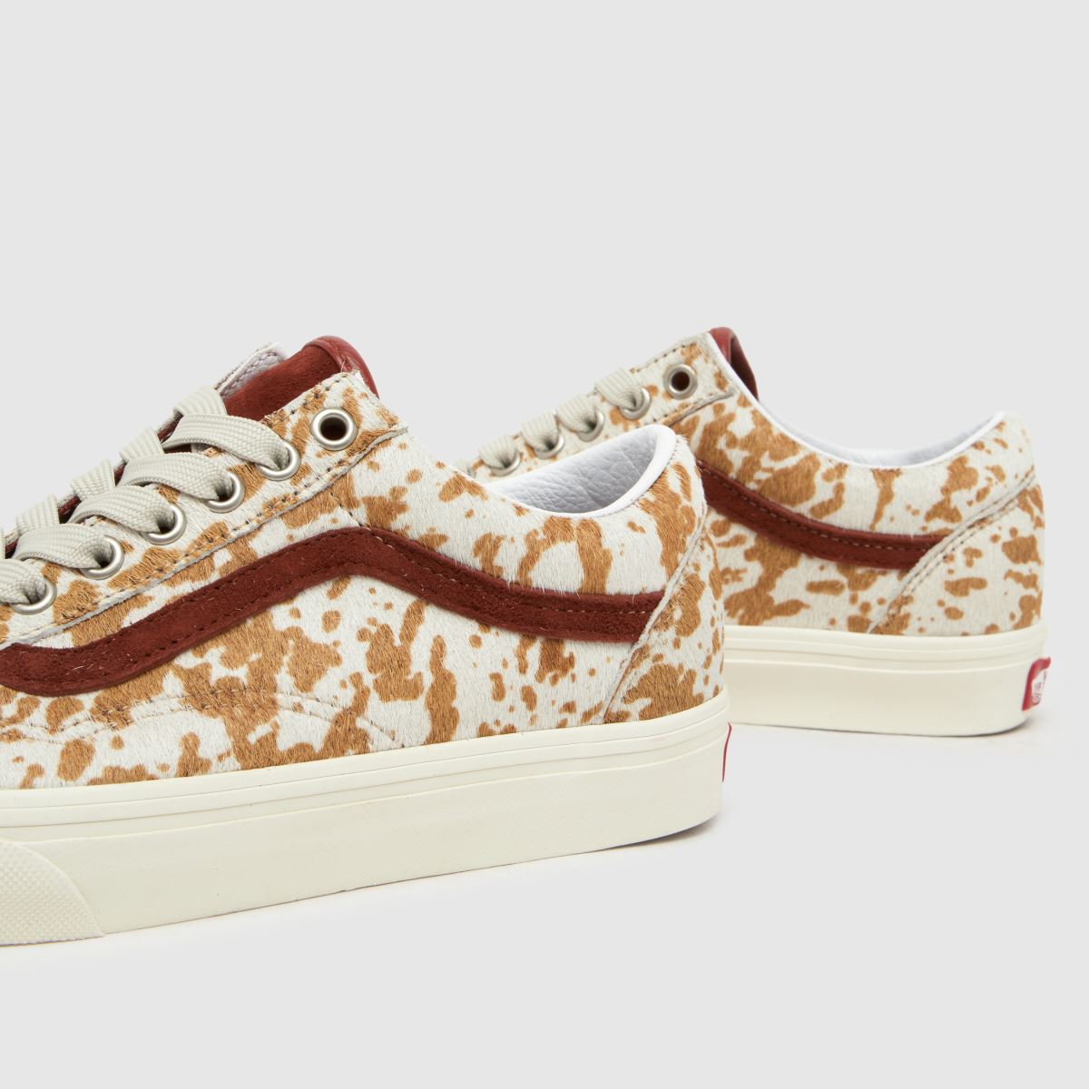 Vans Old Skool Cow in White & Brown Vans Old Skool Cow 7