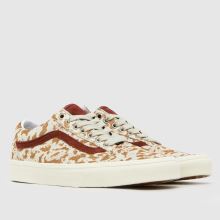 Vans Old Skool Cow in White & Brown Vans Old Skool Cow,2 of 4