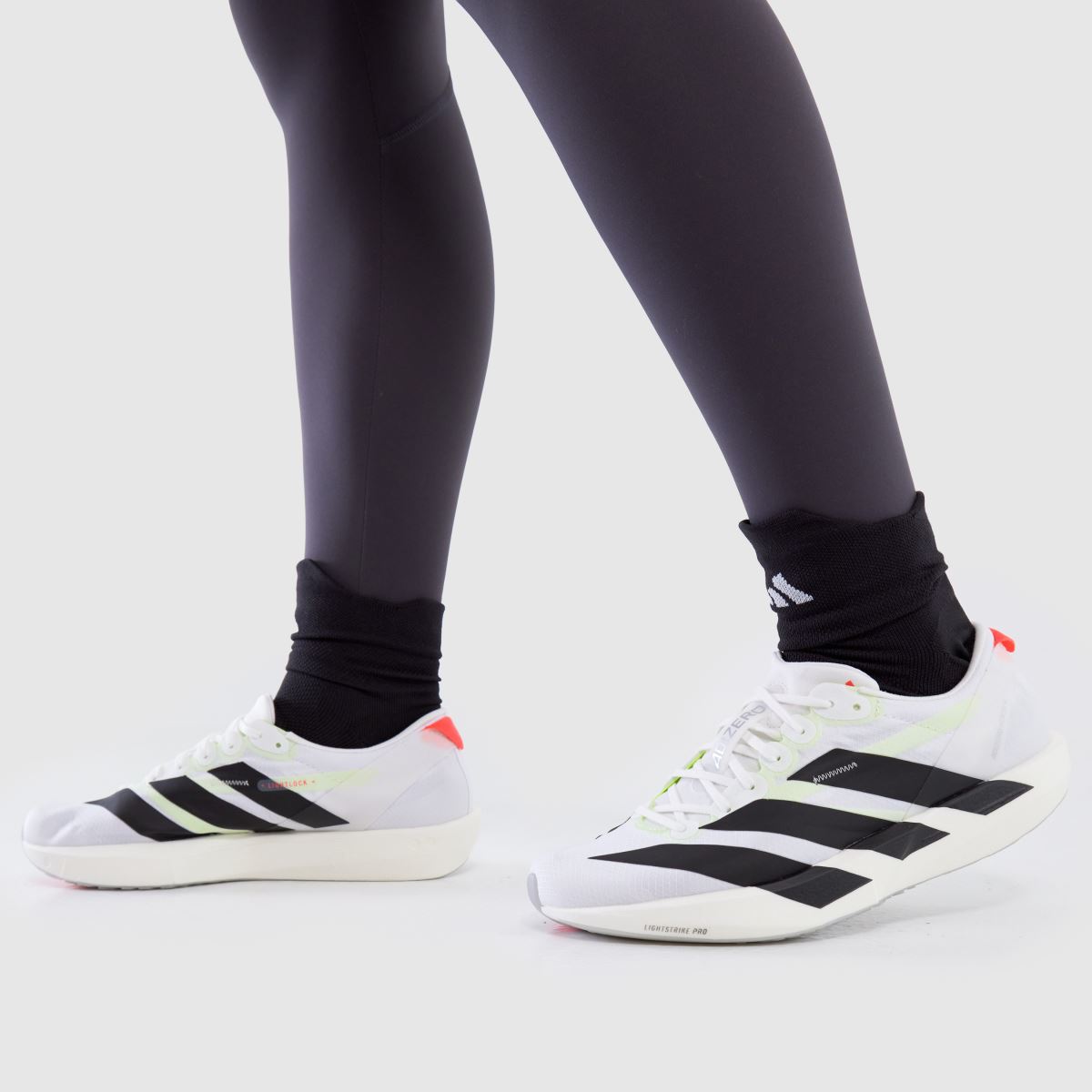 adidas Adizero Adios 9 in White & Black adidas Adizero Adios 9 8