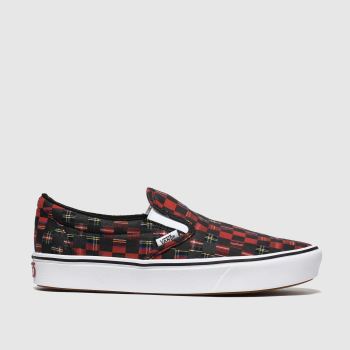 vans red comfycush slip-on trainers vans red comfycush slip-on trainers