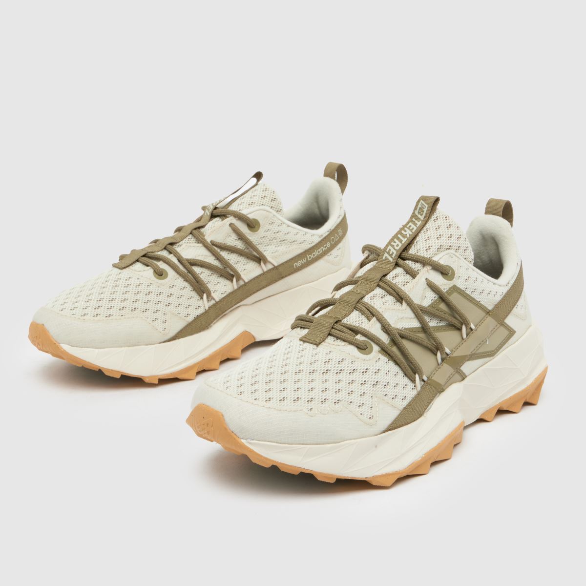 New Balance Women's Tektrel Trainers in Beige & Brown, Logo Detail, Size: 5