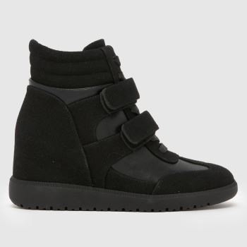schuh Black Marlow Wedge Womens Trainers