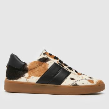 schuh Brown & White Miley Lace Up Womens Trainers