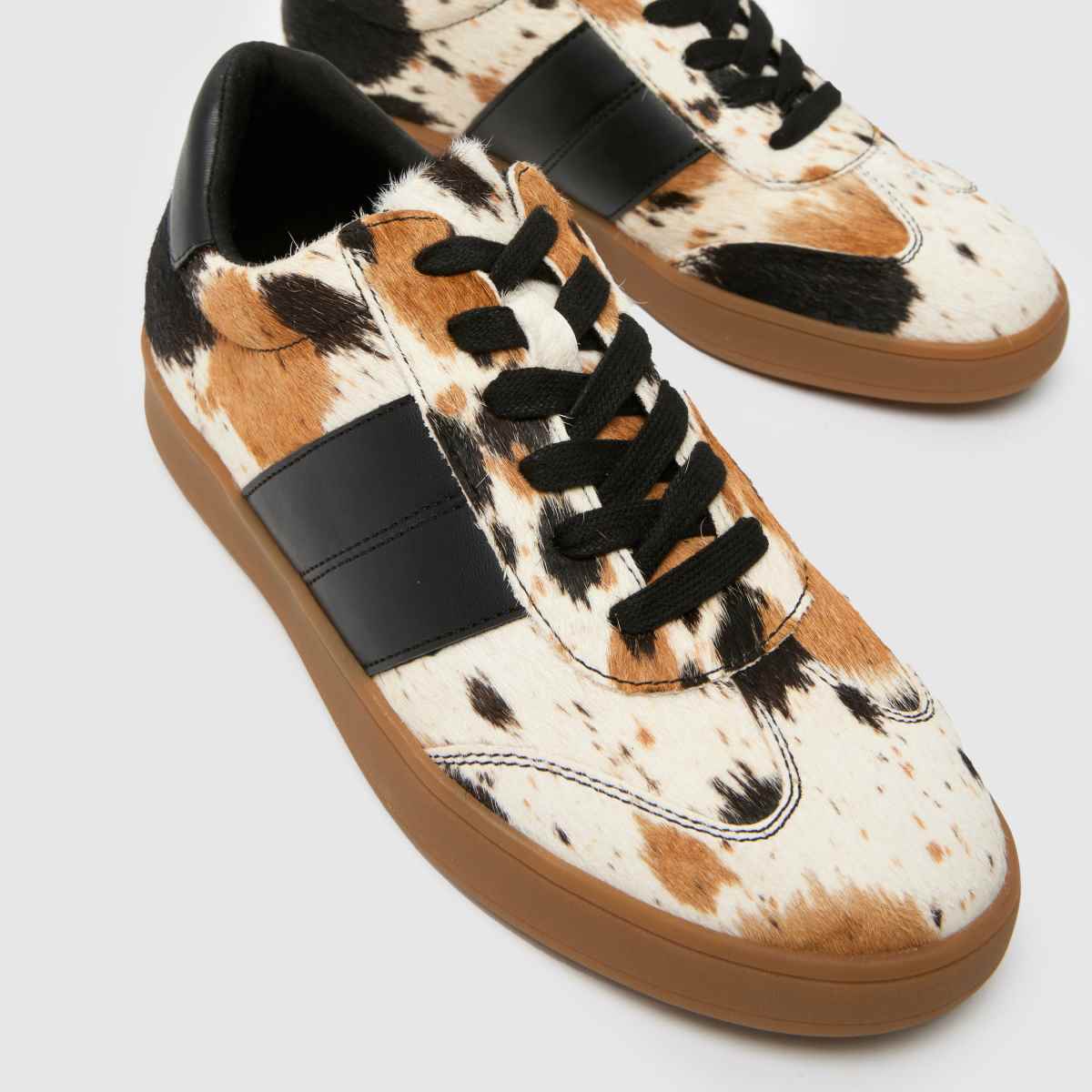 schuh Miley Leather Trainer in Brown & White schuh Miley Leather Trainer 4