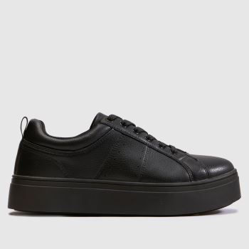 schuh Black Naomi Lace Up Womens Trainers