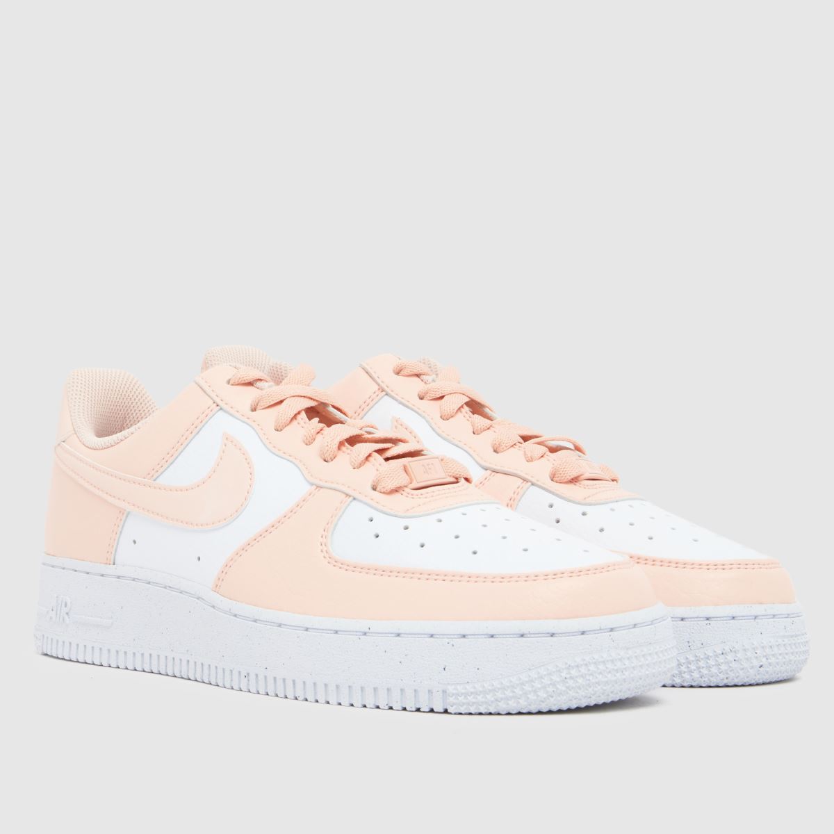 Damen Weiß-pink Nike Air Force Sneaker schuh - Main Image