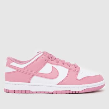 Nike White & Pink Dunk Womens Trainers