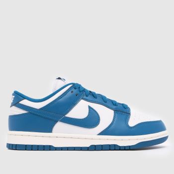 Nike White & Blue Dunk Low Womens Trainers