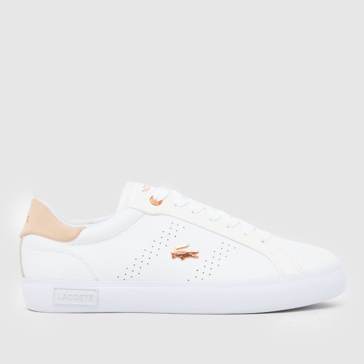 Lacoste Powercourt 2.0 Trainers in White & Pink