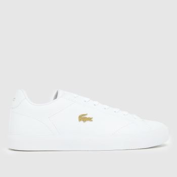 Lacoste White & Gold Lerond Set Womens Trainers