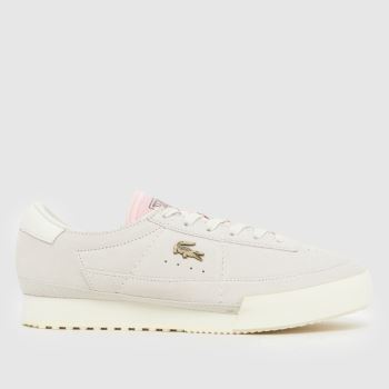 Lacoste White & Pink Aura Womens Trainers