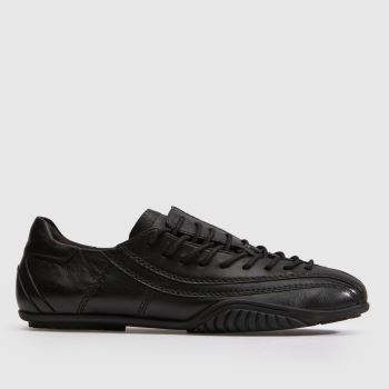 schuh Black Mina Leather Lace Womens Trainers