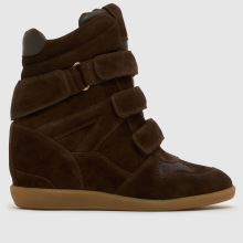 schuh Maxine Suede Wedge in Brown schuh Maxine Suede Wedge,1 of 4