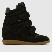schuh Maxine Suede Wedge in Black schuh Maxine Suede Wedge,1 of 4