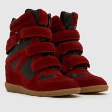 schuh Maxine Suede Wedge in Black & Red schuh Maxine Suede Wedge,2 of 4