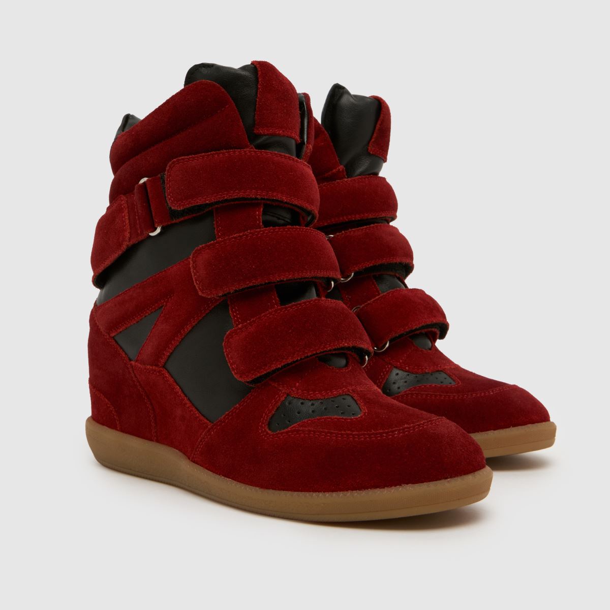 schuh Maxine Suede Wedge in Black & Red schuh Maxine Suede Wedge 4