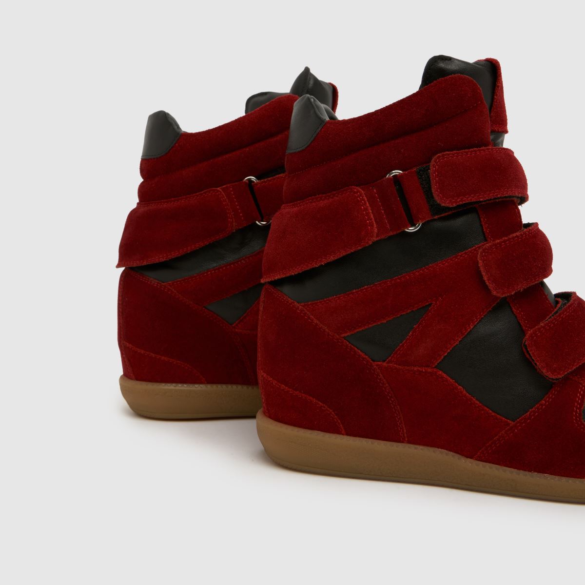 schuh Maxine Suede Wedge in Black & Red schuh Maxine Suede Wedge 7