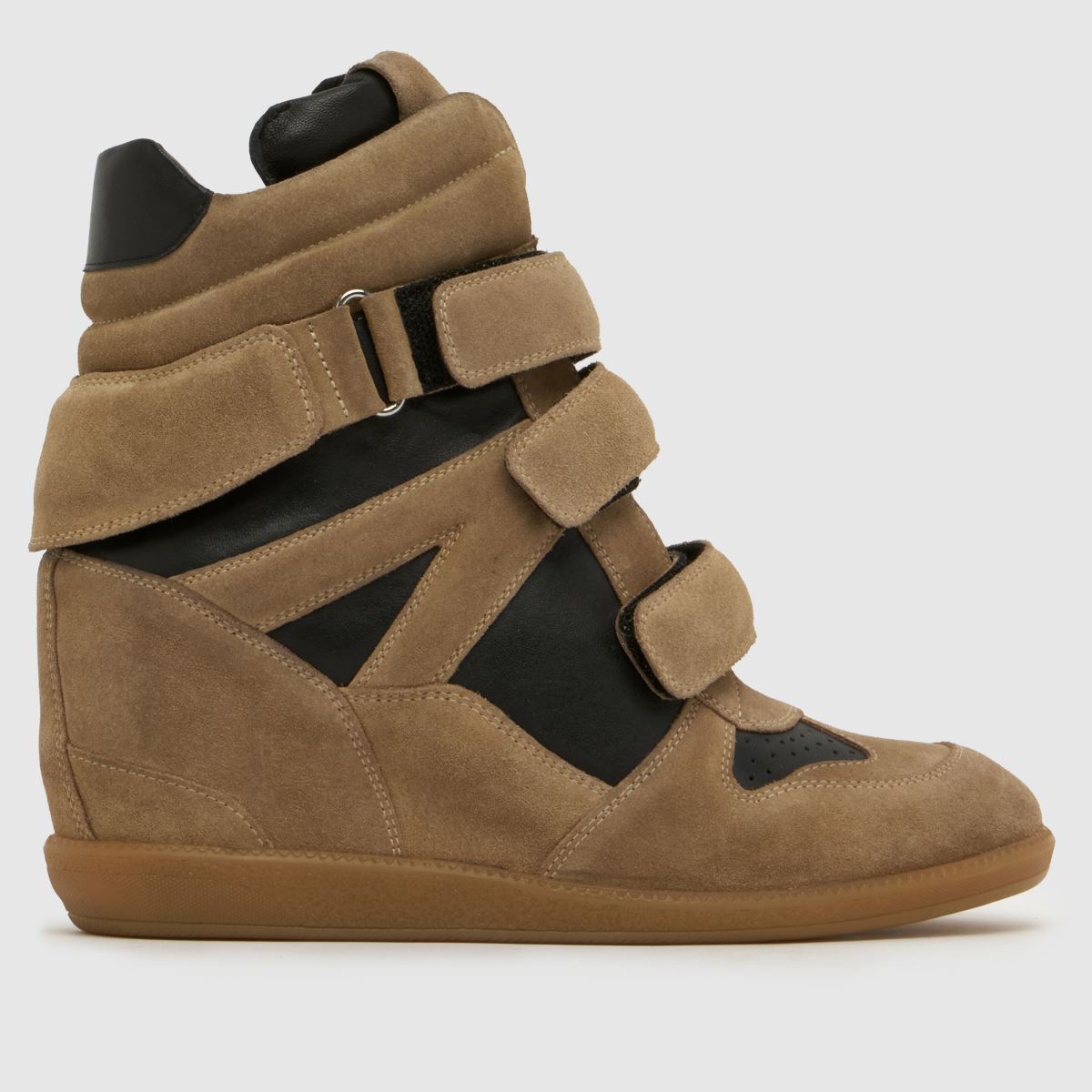 schuh Maxine Suede Wedge in Taupe schuh Maxine Suede Wedge