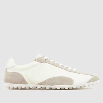 schuh White Milan Leather Slim Sole Womens Trainers