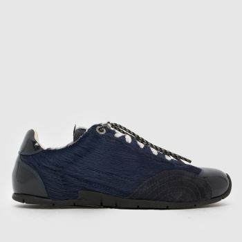 schuh Navy Montana Leather Trainer Womens Trainers