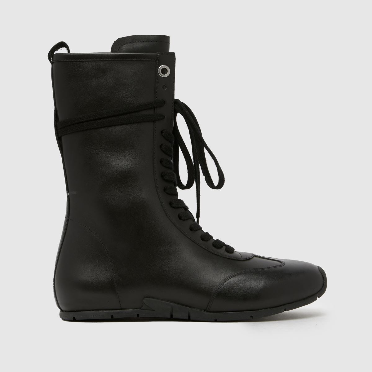 Womens Black schuh Morg Leather Boxing Boot Trainers schuh
