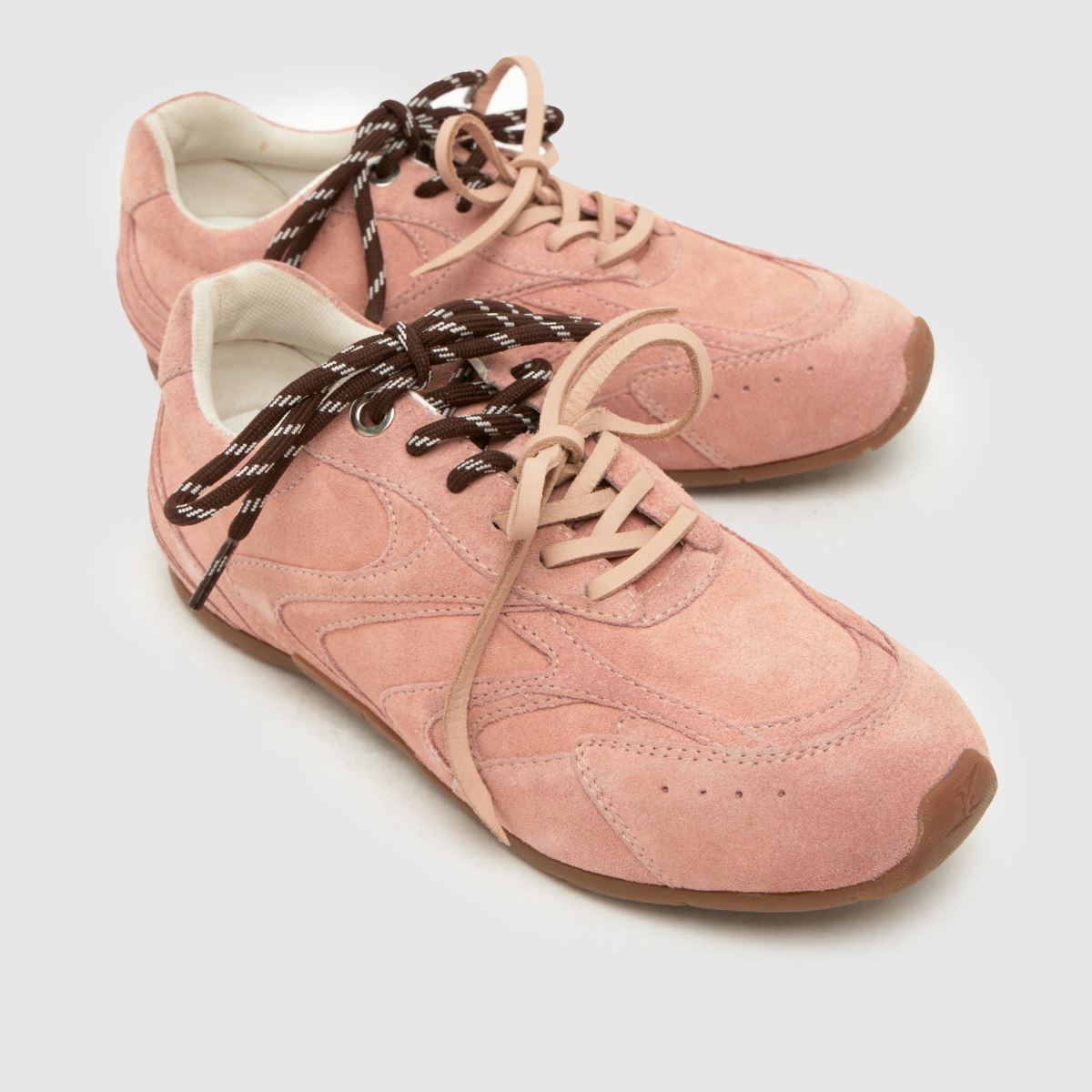 schuh Mindy Suede Lace Up in Pale Pink schuh Mindy Suede Lace Up 4
