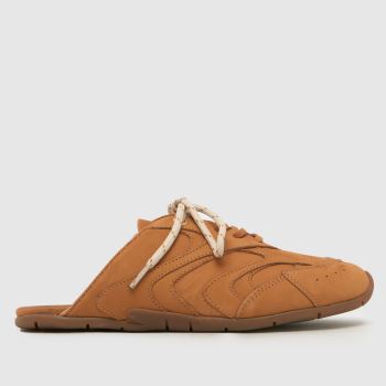 schuh Tan Malibu Leather Womens Trainers