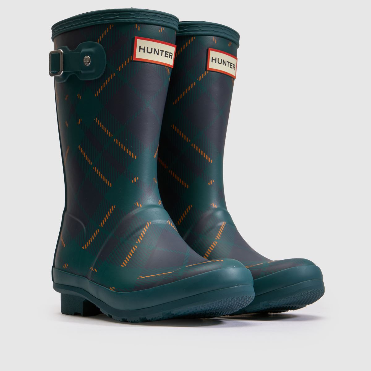 HUNTER BOOTS Original Tartan Print Junior in Green Multi HUNTER BOOTS Original Tartan Print 1