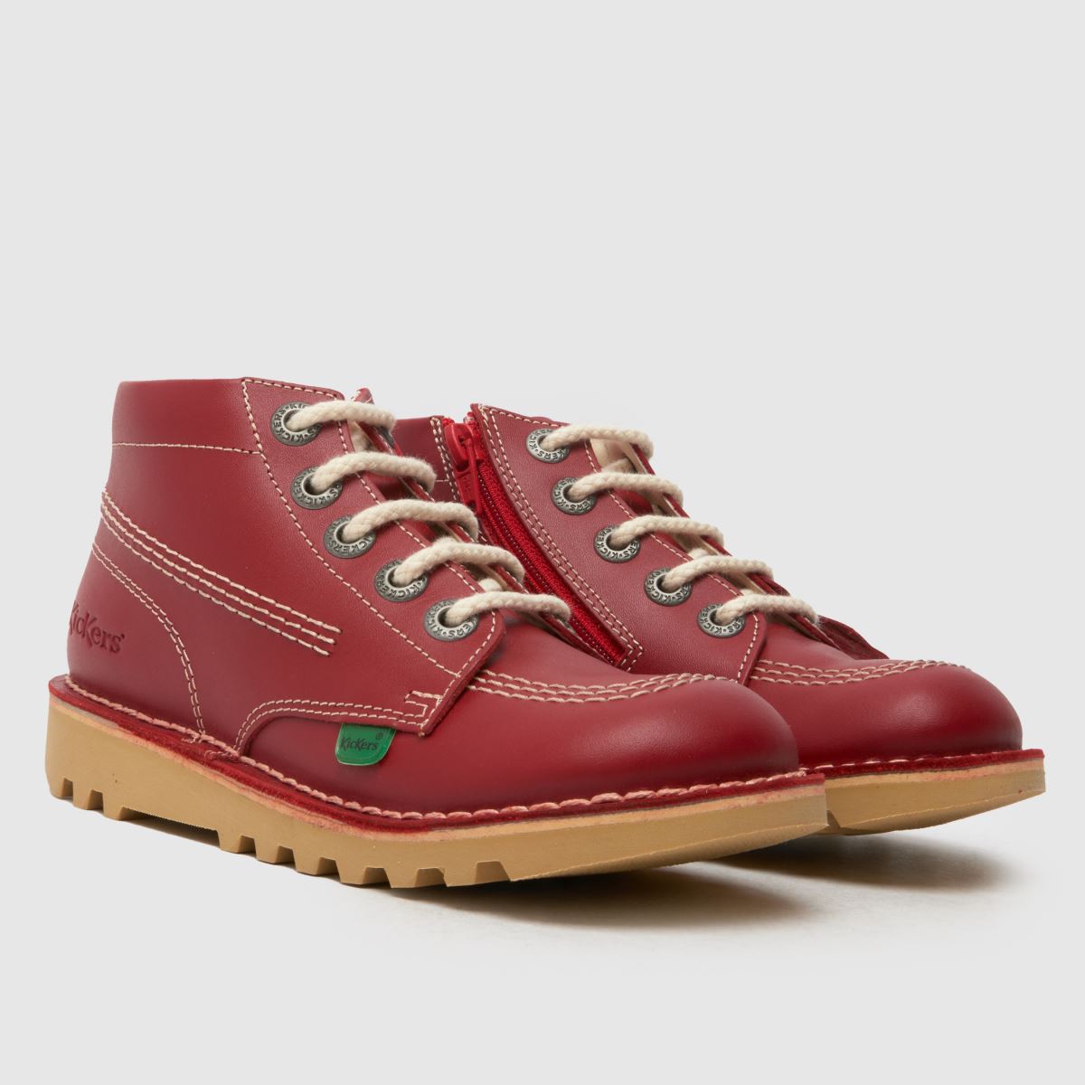 Kickers Kick Hi Zip Junior in Red Kickers Kick Hi Zip 1