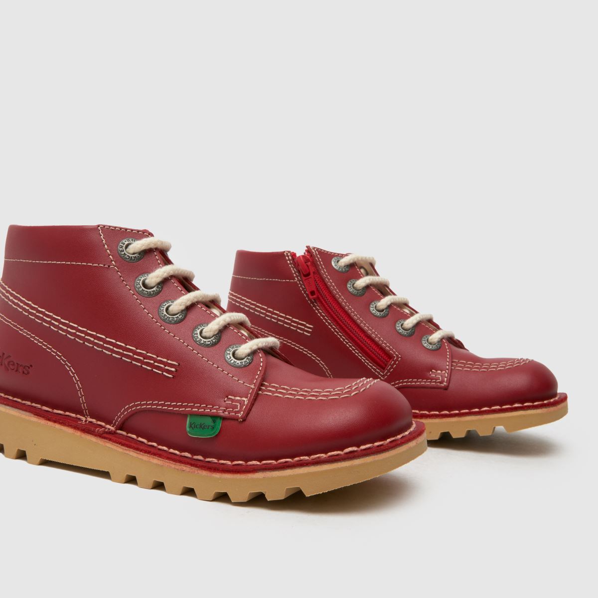 Kickers Kick Hi Zip Junior in Red Kickers Kick Hi Zip 7