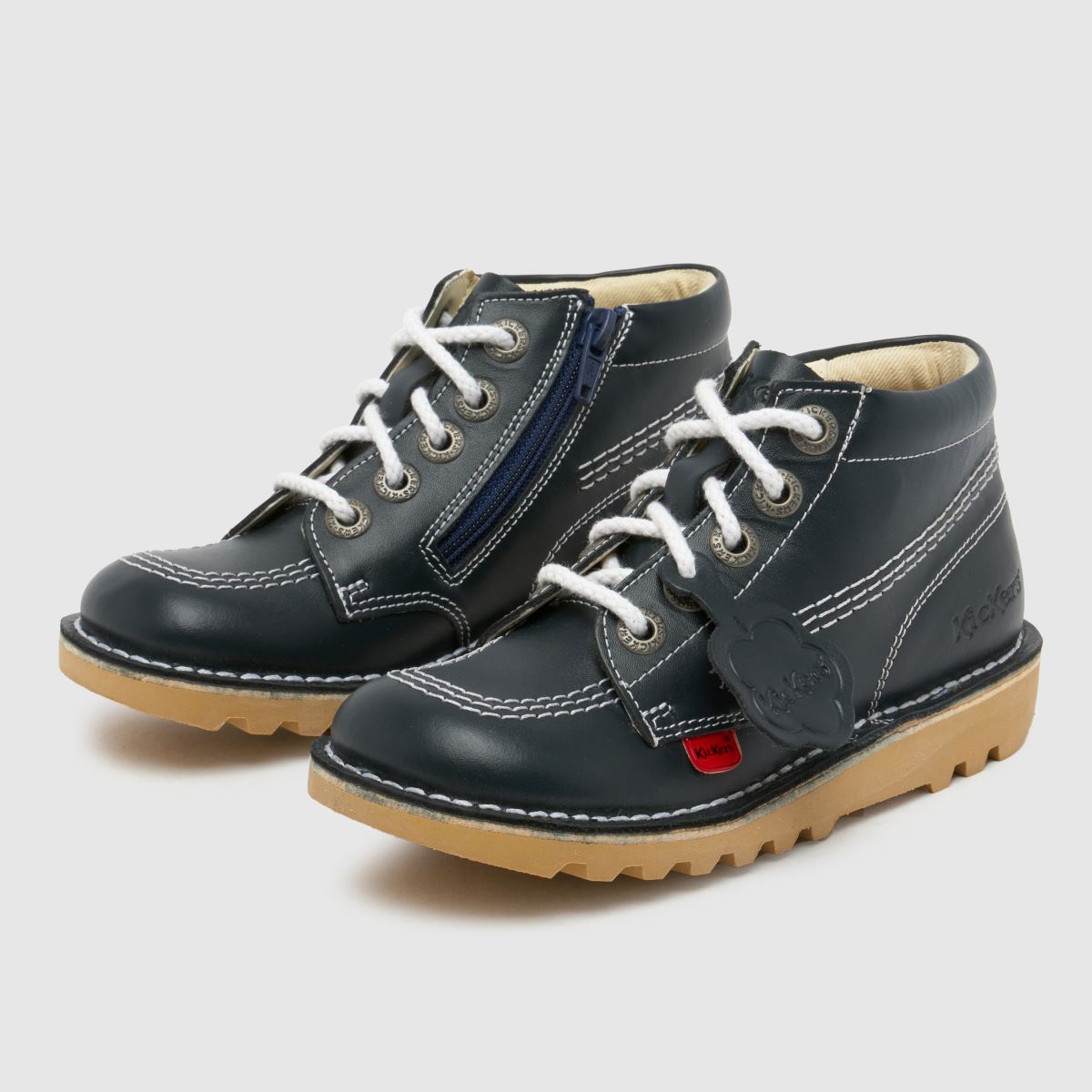 Kickers Kick Hi Zip Junior in Navy Kickers Kick Hi Zip 4