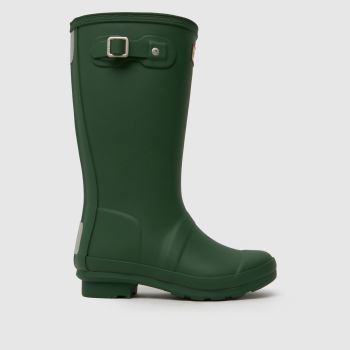 HUNTER BOOTS Green Original Kids Insulated Junior