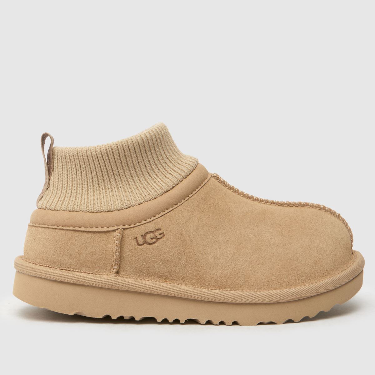 UGG® Classic Ultra Stretch Cuff for Kids in Brown, Size 2, Suede/Textile/Recycled Materials