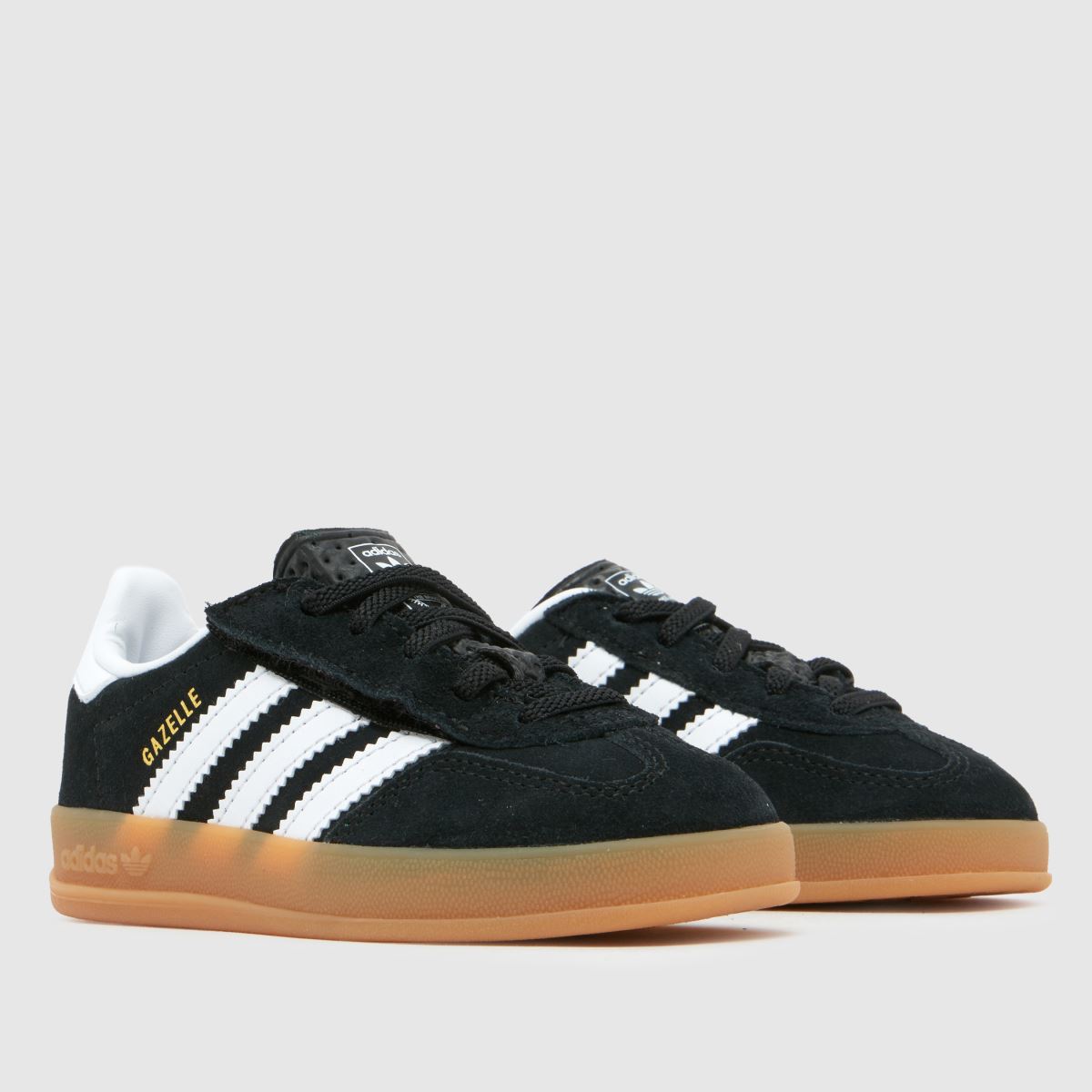 Kids Toddler Black & White adidas Gazelle Indoor Trainers | schuh
