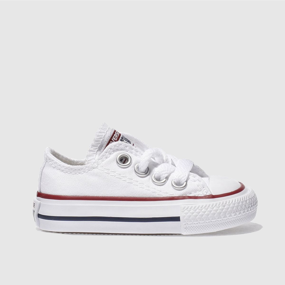 Converse White All Star Lo Toddler Trainers, Size: 2 (EU 18)
