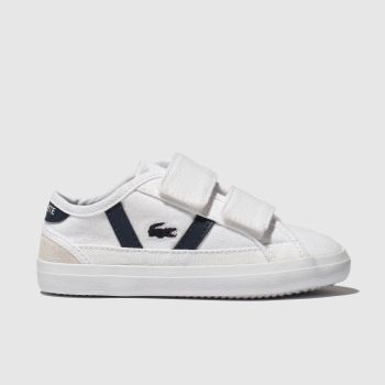 lacoste white & navy sideline trainers toddler lacoste white & navy sideline trainers toddler
