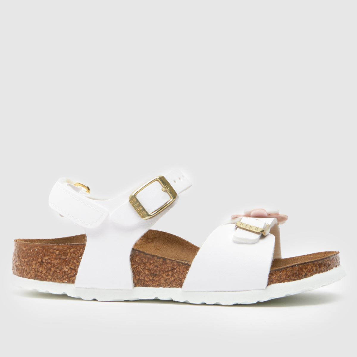 BIRKENSTOCK White Rio Flowers Toddler Sandals