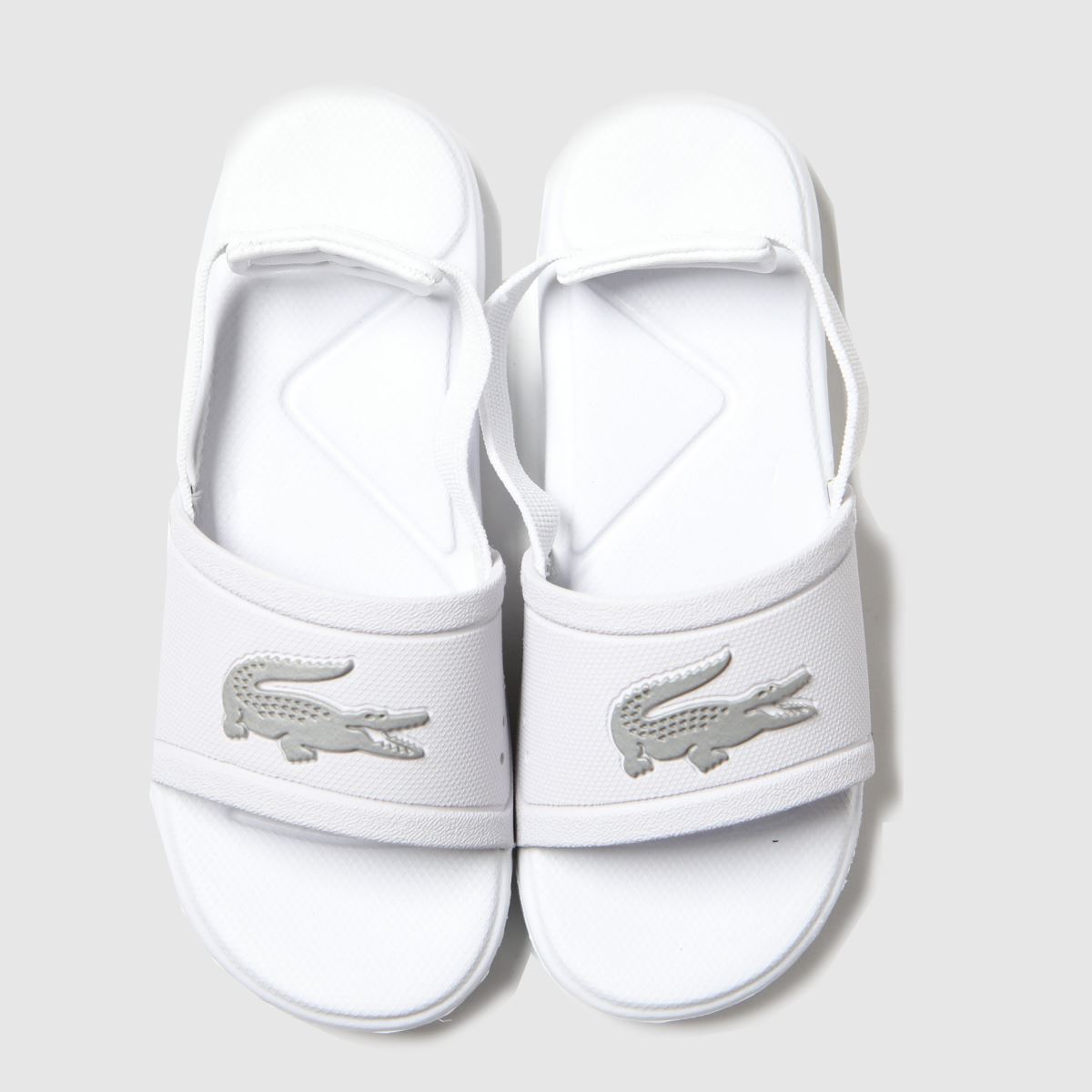 Lacoste White & Silver L.30 Slide Trainers Toddler