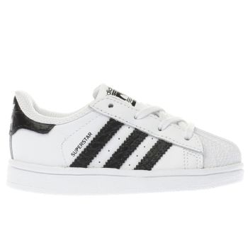 adidas white & black superstar trainers toddler adidas white & black superstar trainers toddler