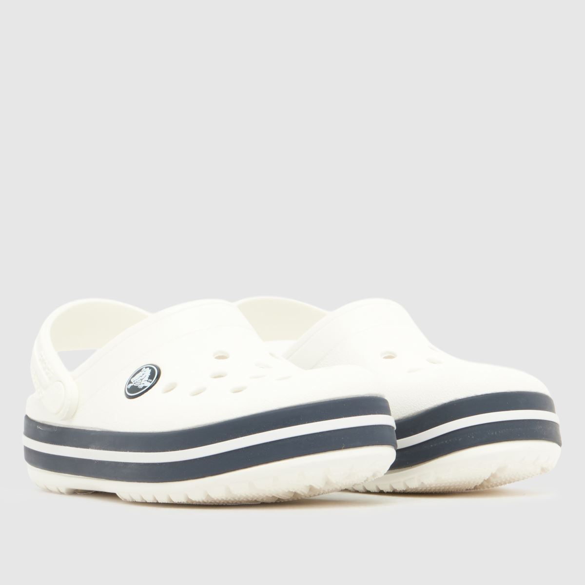 Crocs Crocband Clog Toddler in White & Navy Crocs Crocband Clog 1