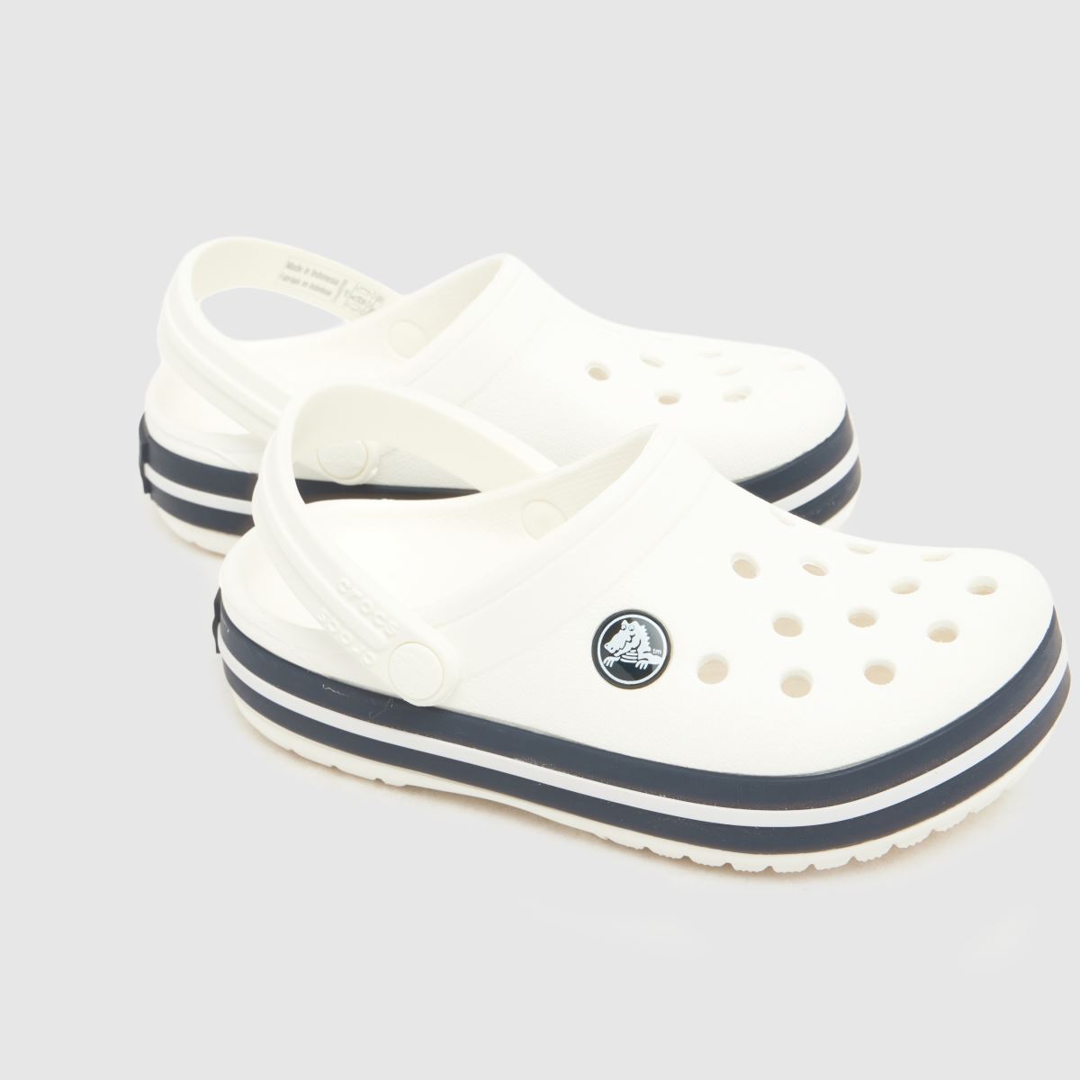 Crocs Crocband Clog Toddler in White & Navy Crocs Crocband Clog 4