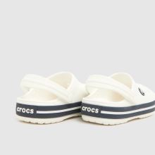 Crocs Crocband Clog Toddler in White & Navy Crocs Crocband Clog,4 of 4