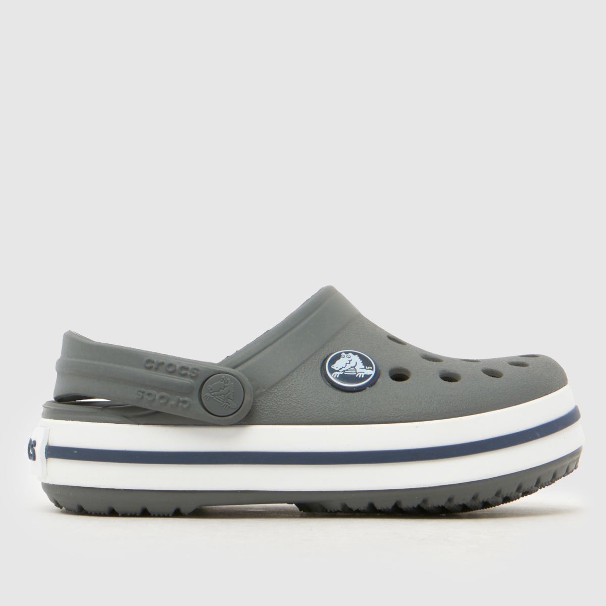 Crocs Grey & Navy Crocband Clog Toddler Sandals
