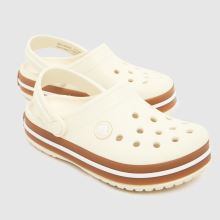 Crocs Crocband Clog Toddler in White & Brown Crocs Crocband Clog,3 of 4