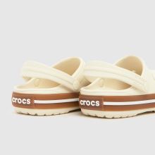 Crocs Crocband Clog Toddler in White & Brown Crocs Crocband Clog,4 of 4