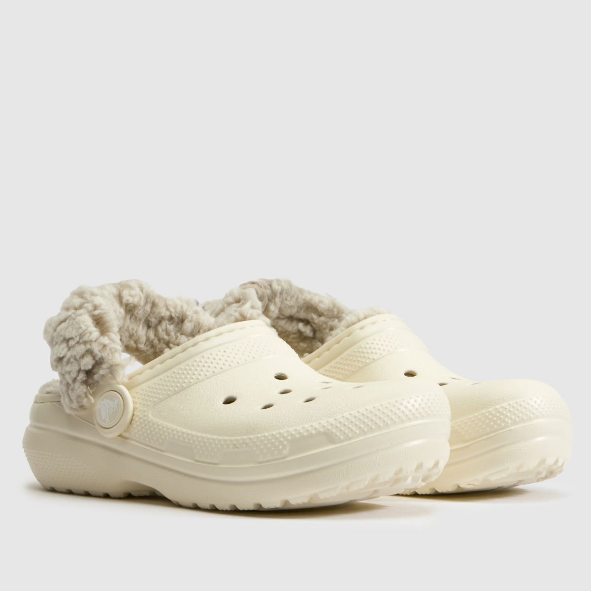 Crocs Classic Fleece Lined Clog Toddler in Stone Multi Crocs Classic Fleece Lined Clog 1
